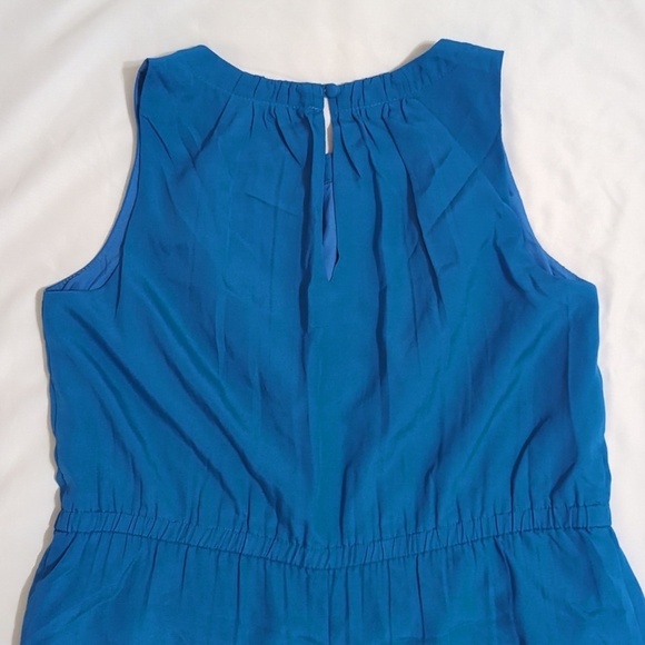 NWT LOFT Sleeveless Maxi Dress, Color Blue/Cream Size 2P - Picture 9 of 14